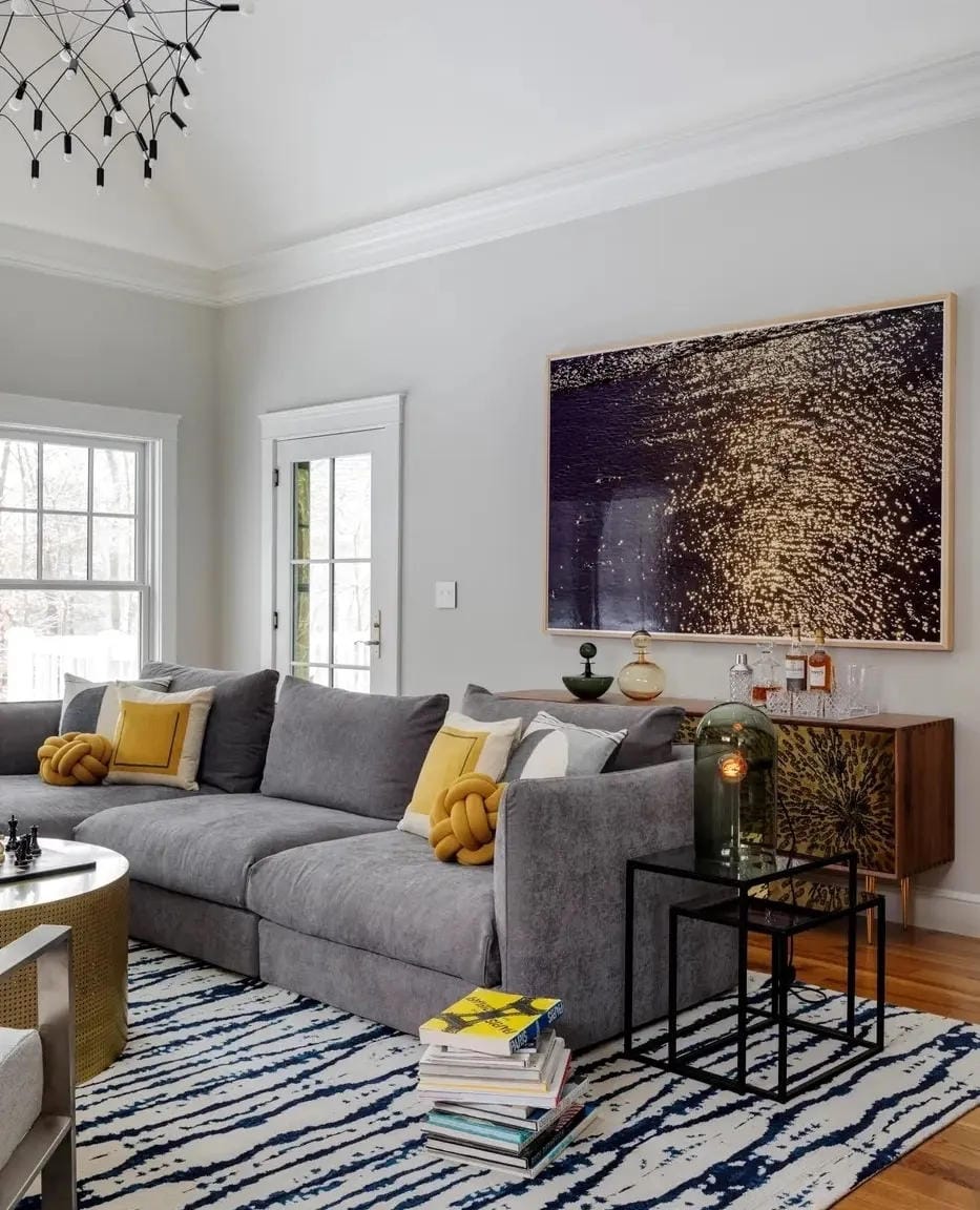 grey couch and white living room ideas