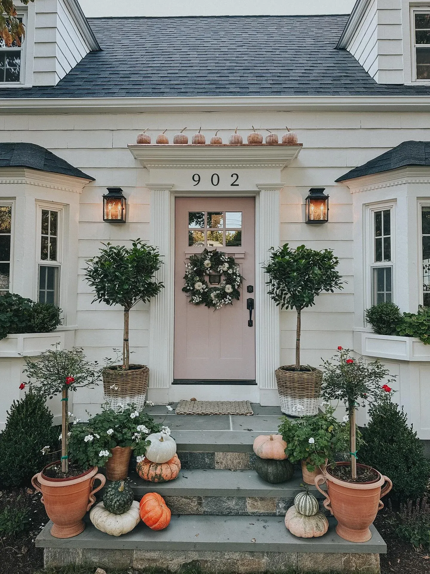 front door farmhouse fall porch decor ideas