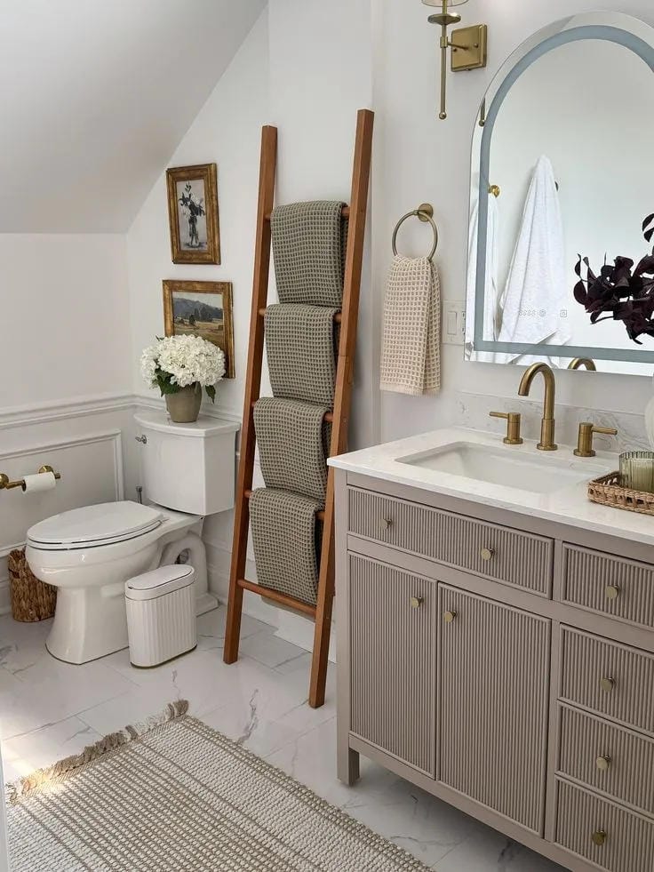 white farmhouse bathroom