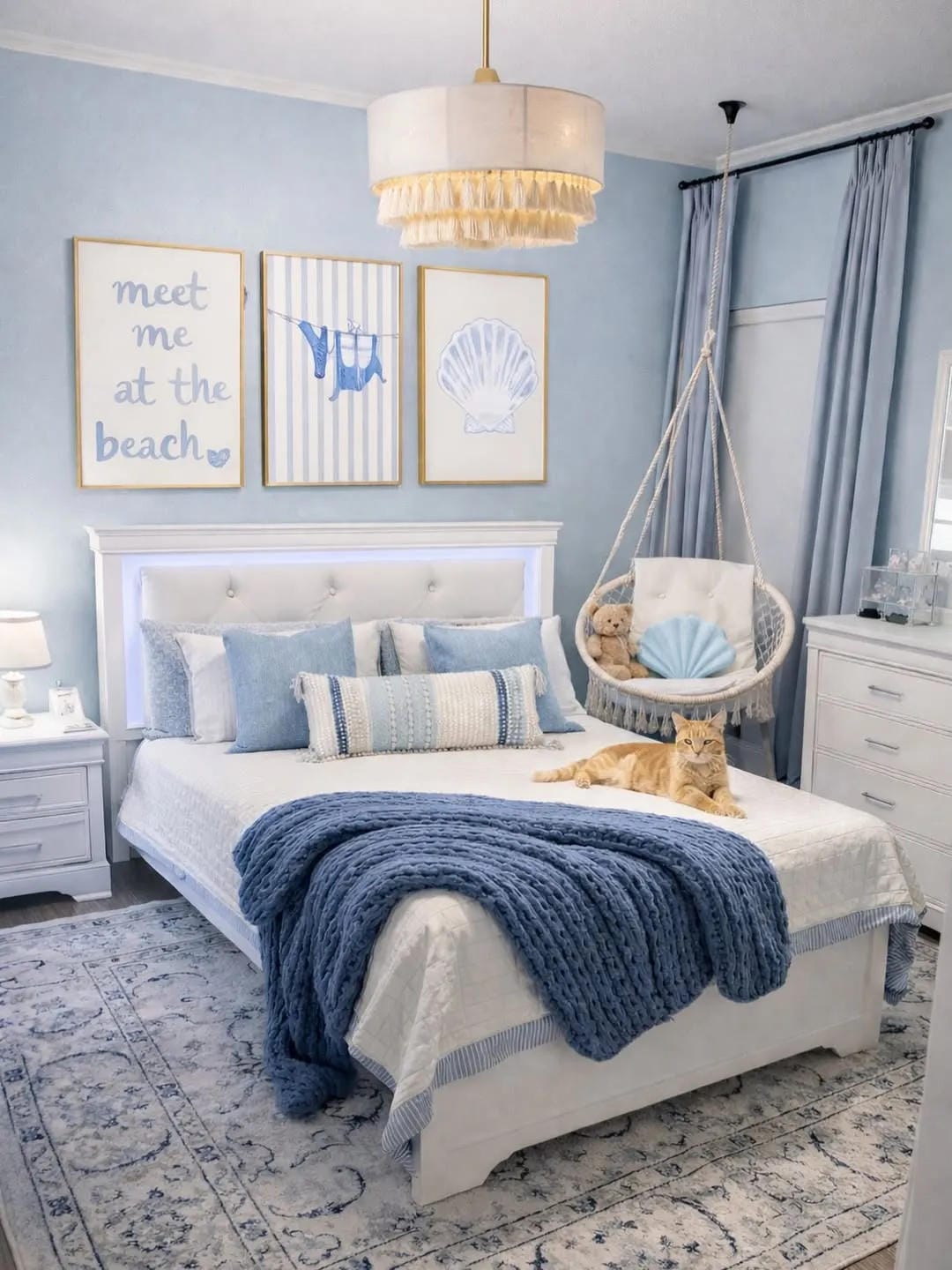 summer bedroom decor ideas with decorate with beach prints above the bed