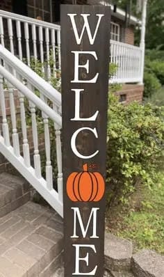 neutral fall porch sign ideas