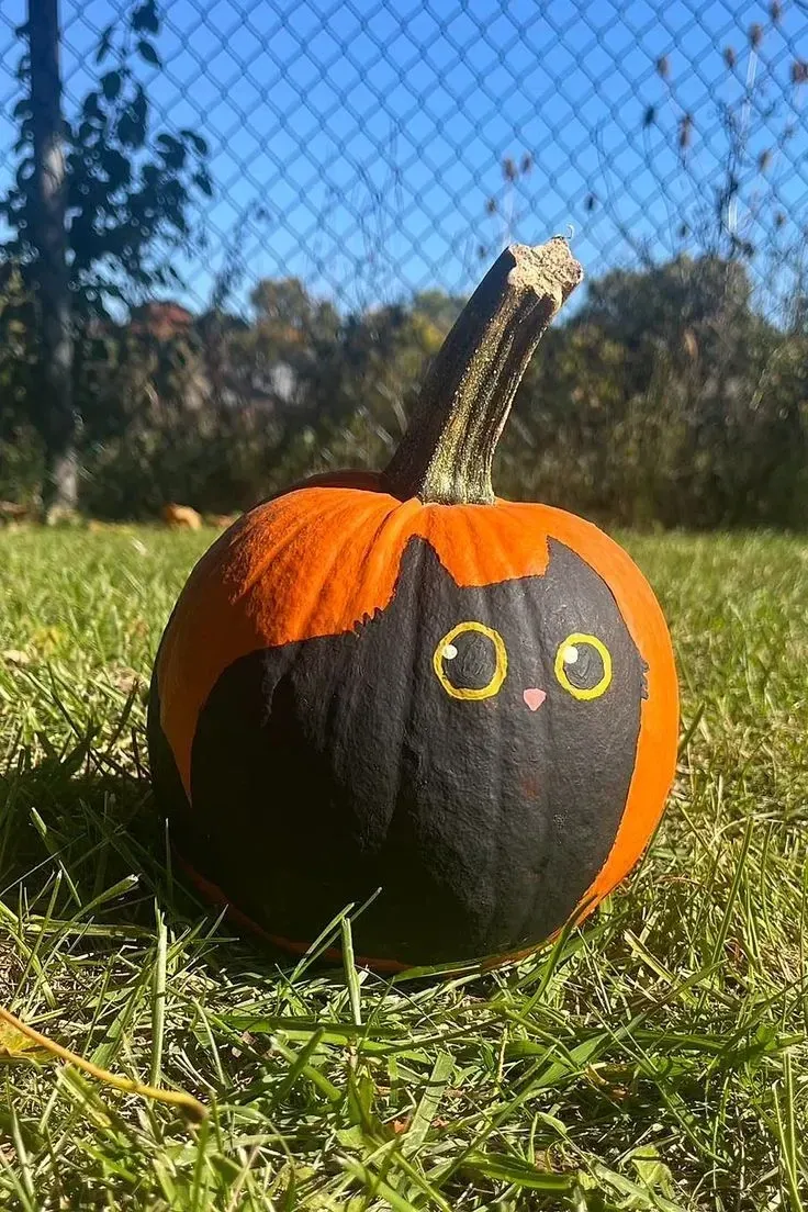 black and white pumpkin painting ideas