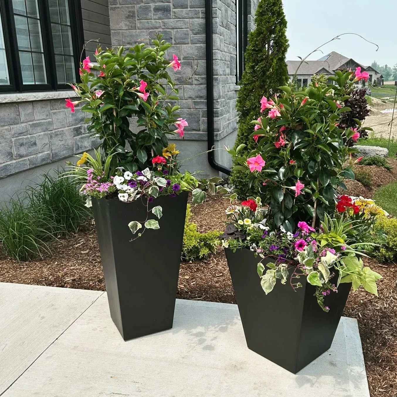 layered summer porch planter ideas
