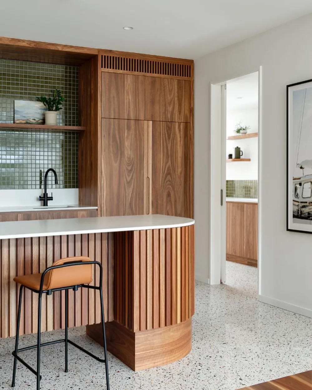DIY kitchen island with breakfast bar