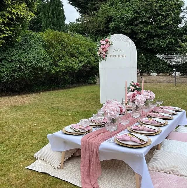 bridal shower place setting ideas