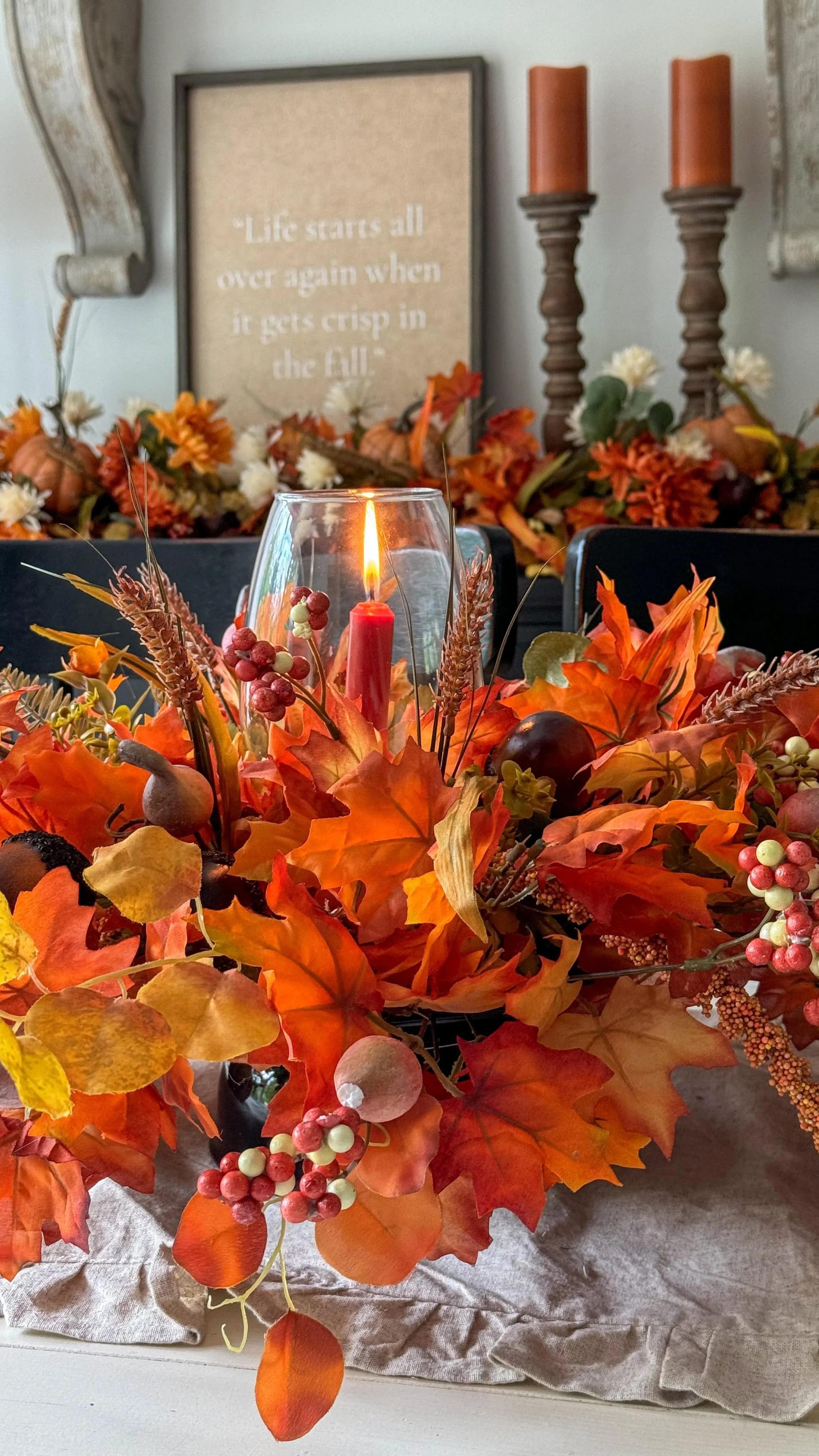 simple fall table centerpiece ideas
