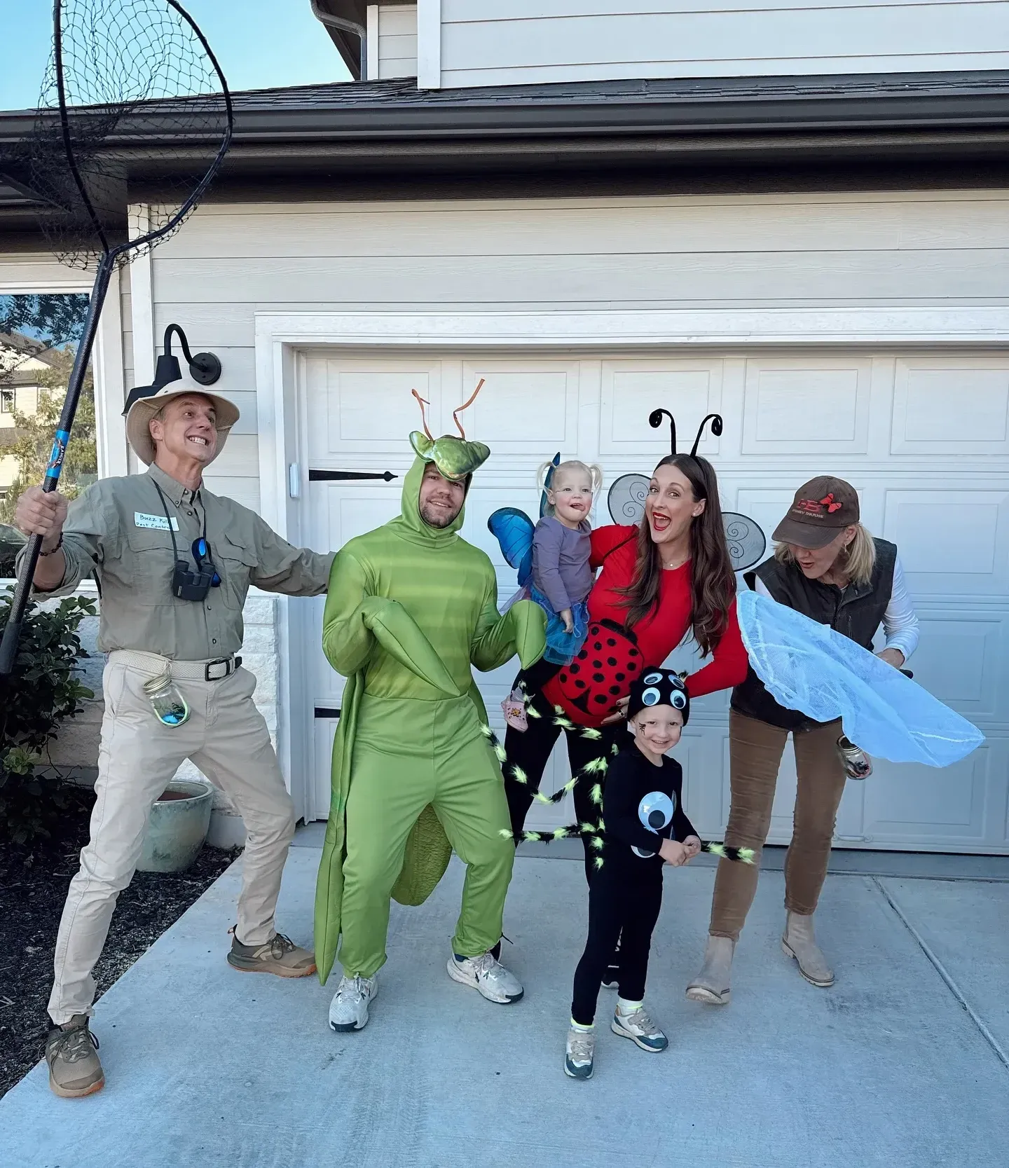 funny halloween costumes for families with bug catcher and insect costumes
