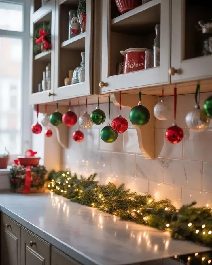 paper snowflake kitchen christmas kitchen decor ideas