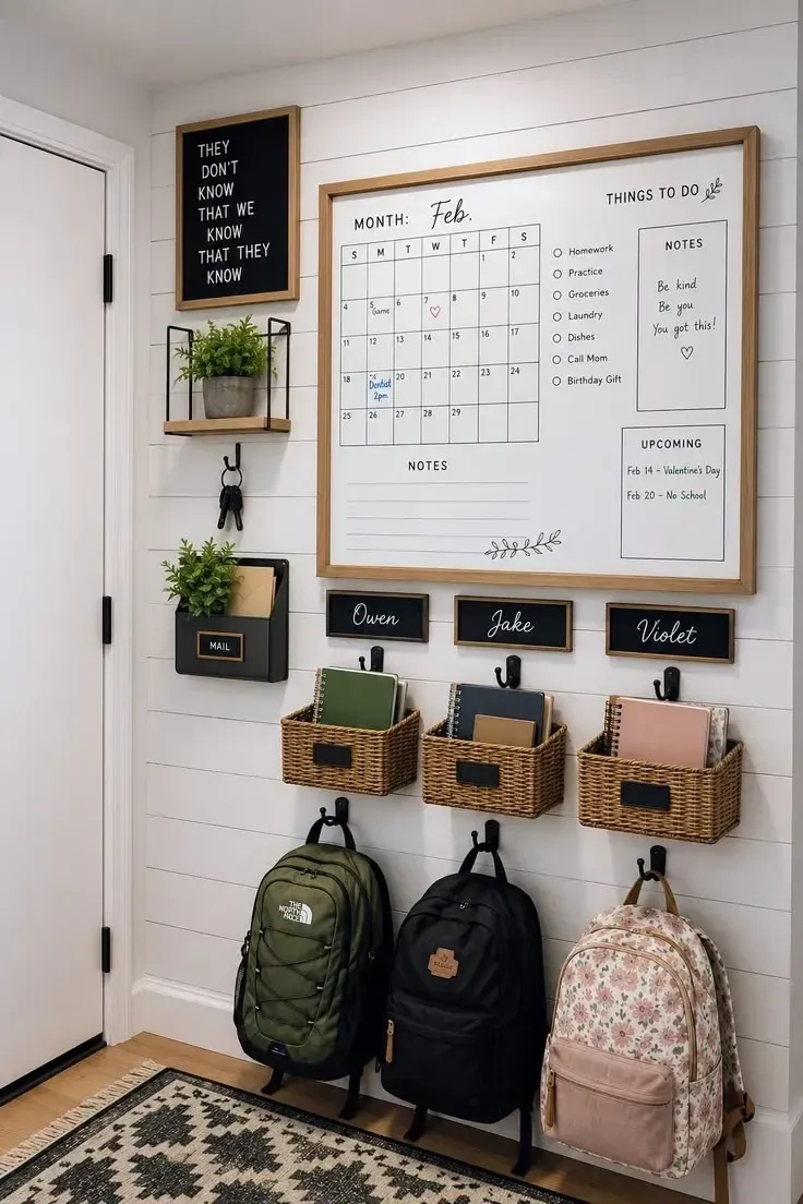 wall hooks drop zone ideas
