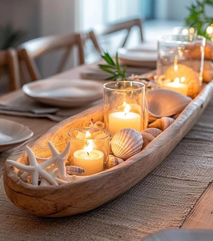 fresh summer table decor with flowers