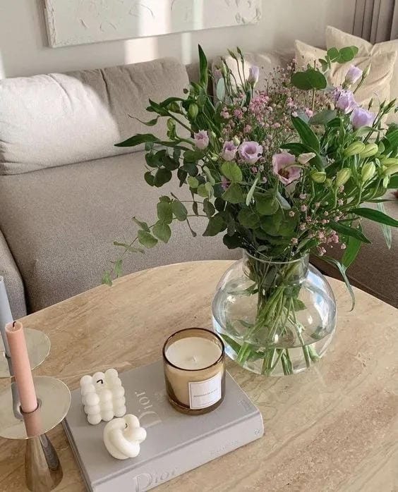 natural coffee table decor