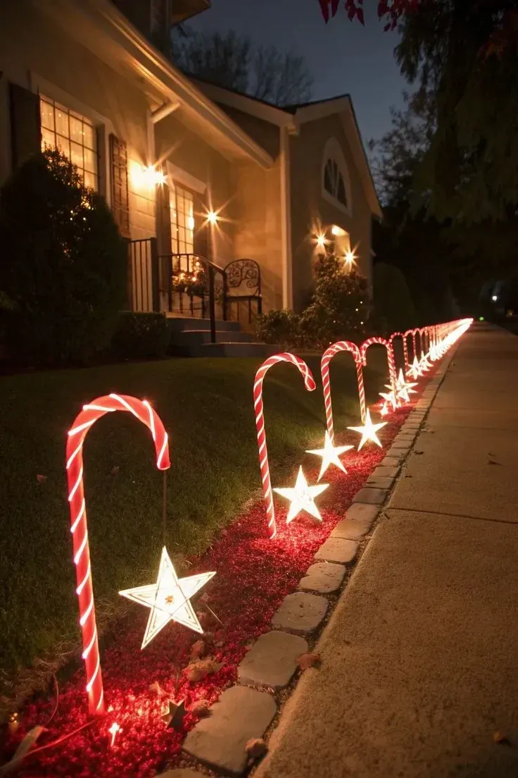 festive entryway outdoor christmas decor ideas
