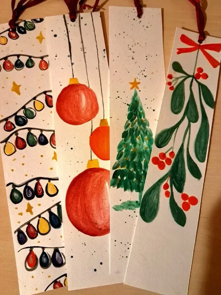christmas bookmarks Christmas crafts for kids to make