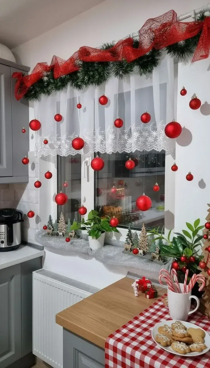 Christmas wreath christmas window decor