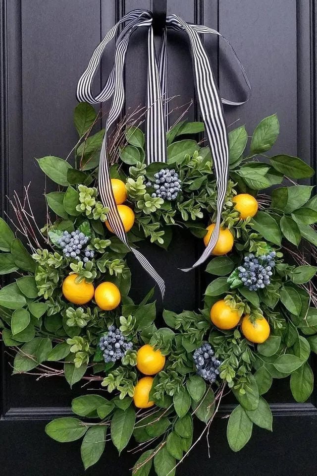 citrus summer wreath ideas