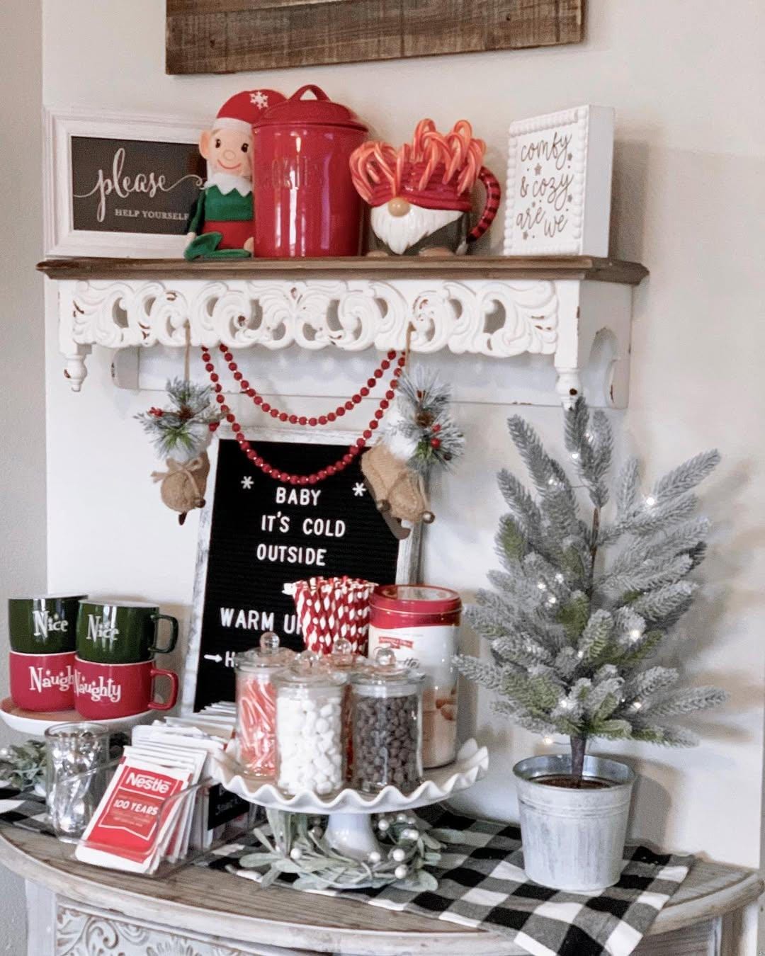 christmas hot chocolate station