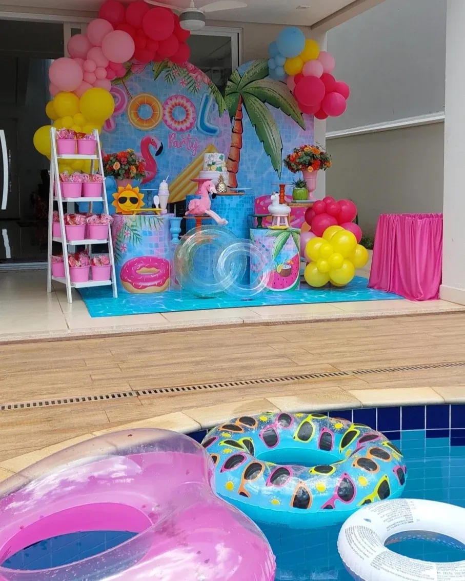 pool party decor ideas with build a colorful kids party backdrop
