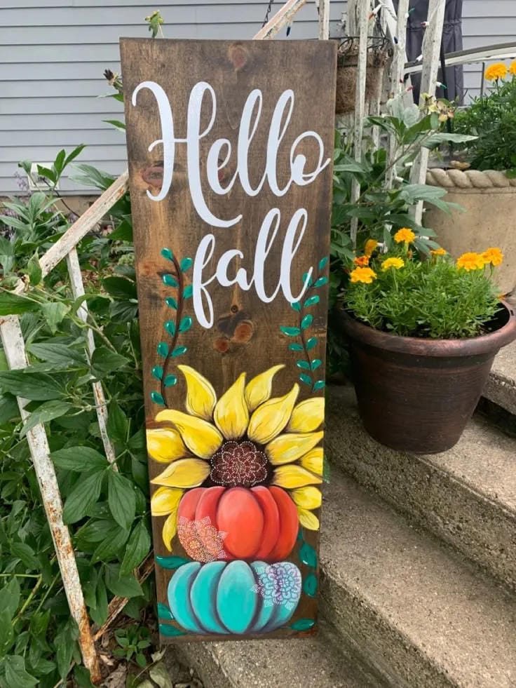 easy fall porch sign ideas