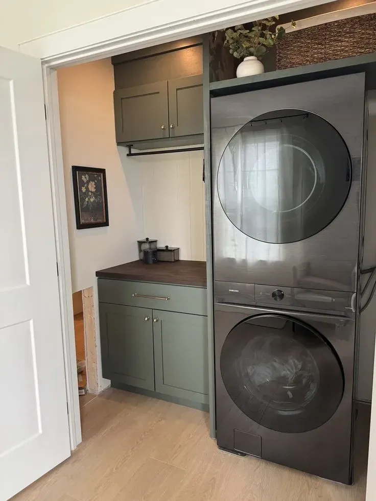 cute stacked washer and dryer ideas