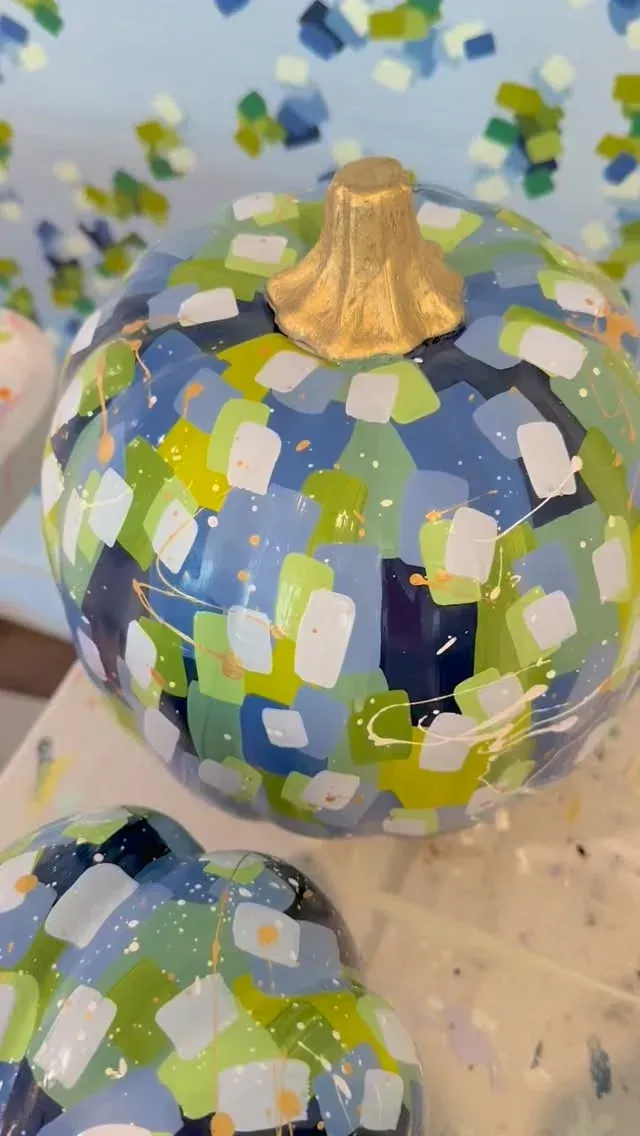 confetti pumpkin pumpkin painting ideas