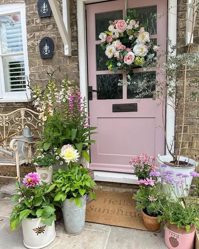 neutral summer front door ideas
