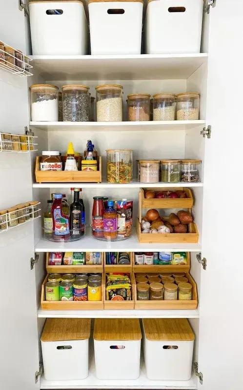 kitchen how to organize small pantry deep shelves
