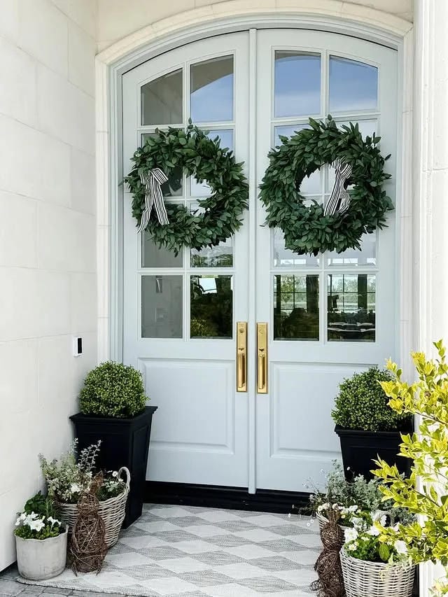 simple summer front porch decor
