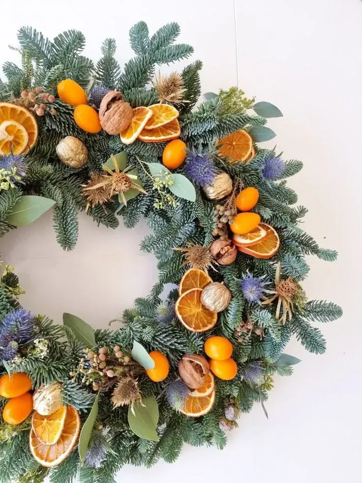 dried orange fall wreath ideas