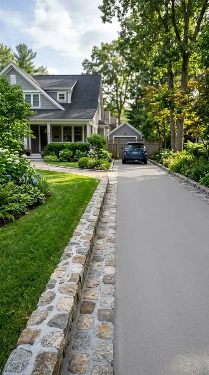 simple driveway landscape ideas