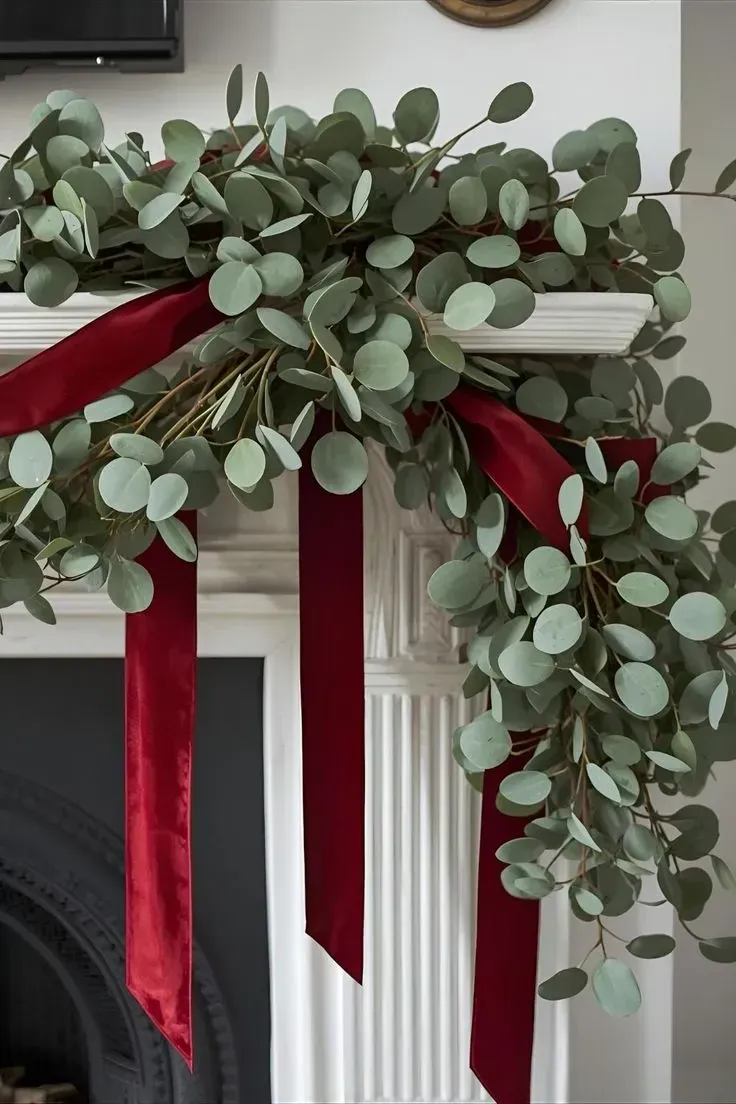 decorated mantel christmas fireplace decor ideas