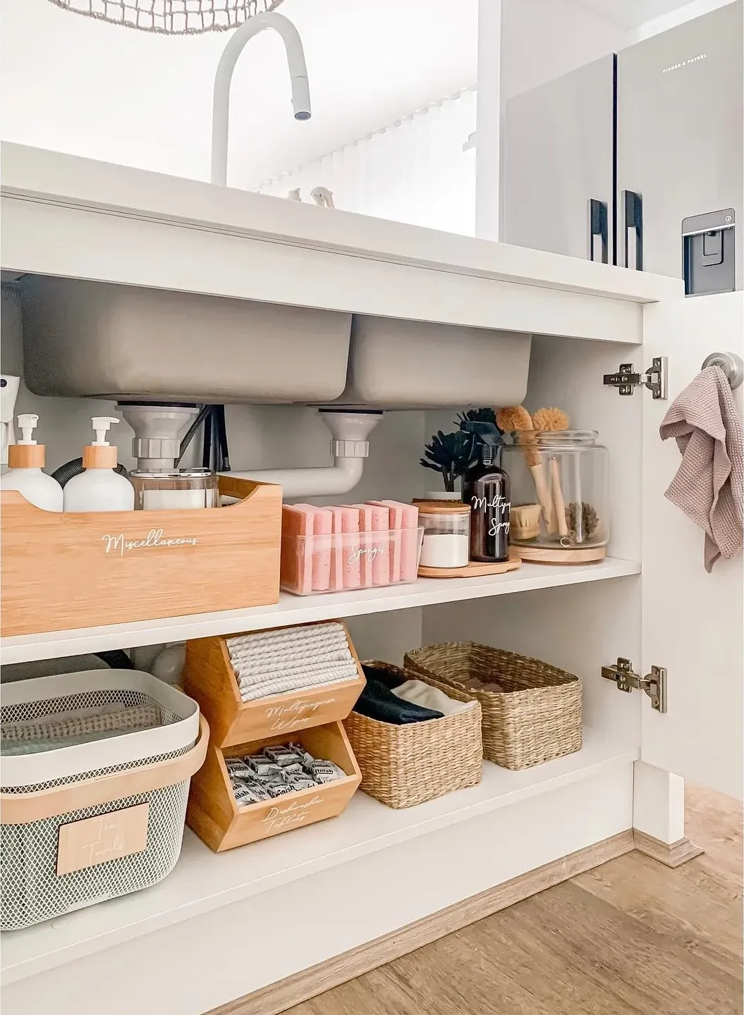 drawer under kitchen sink organization ideas