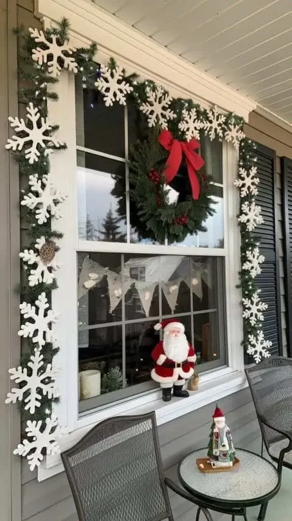 Christmas greenery christmas window decor