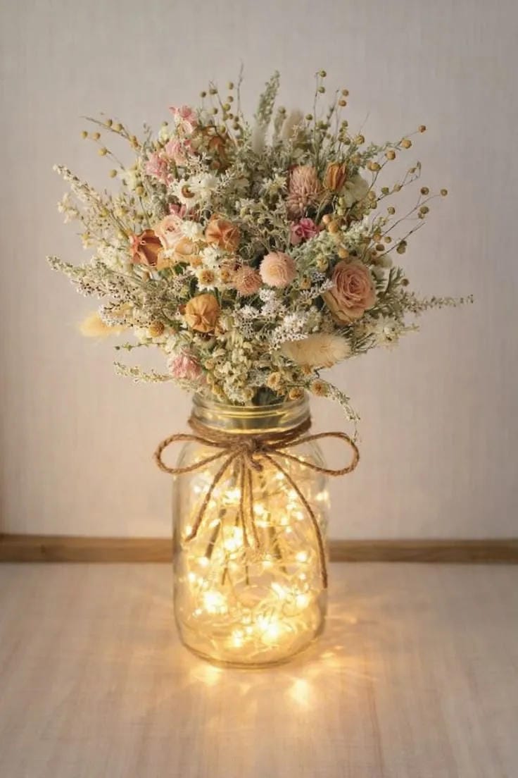 spring mason jar centerpiece ideas with fresh flowers