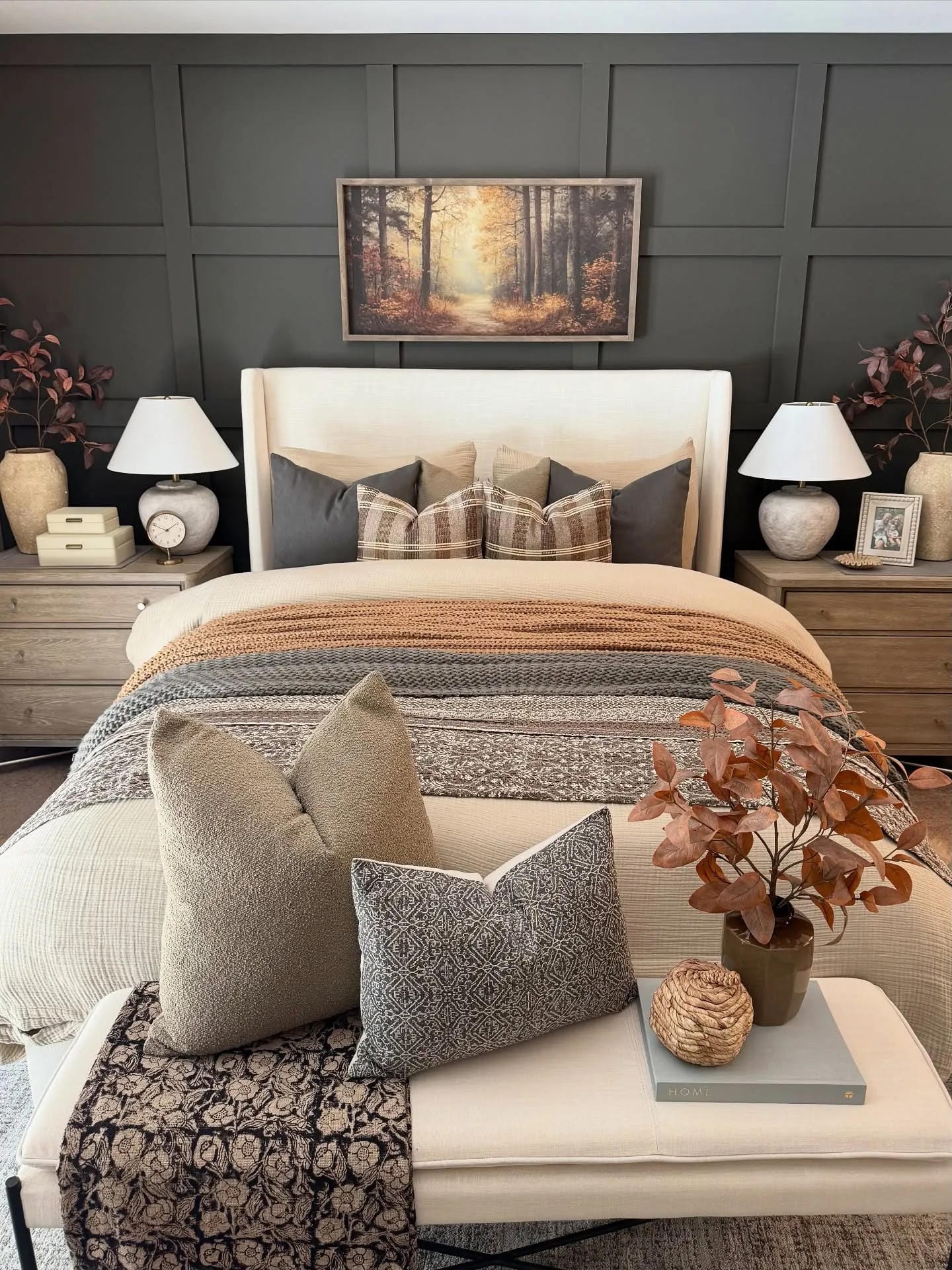 modern fall vignette ideas
