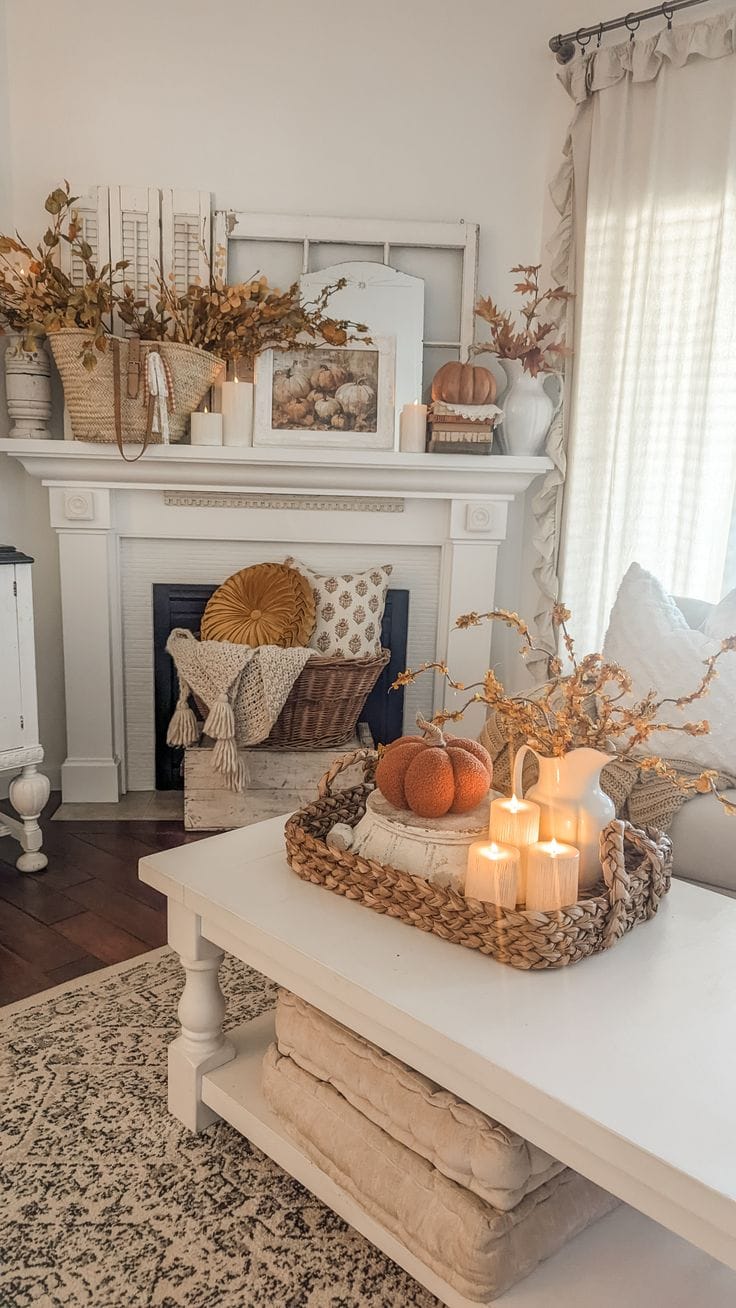 fall leaves fall coffee table ideas