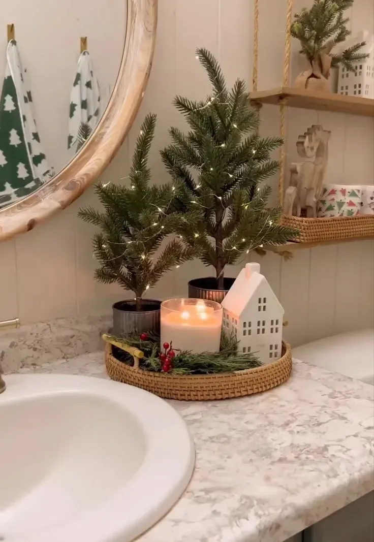 bathroom christmas decor ideas