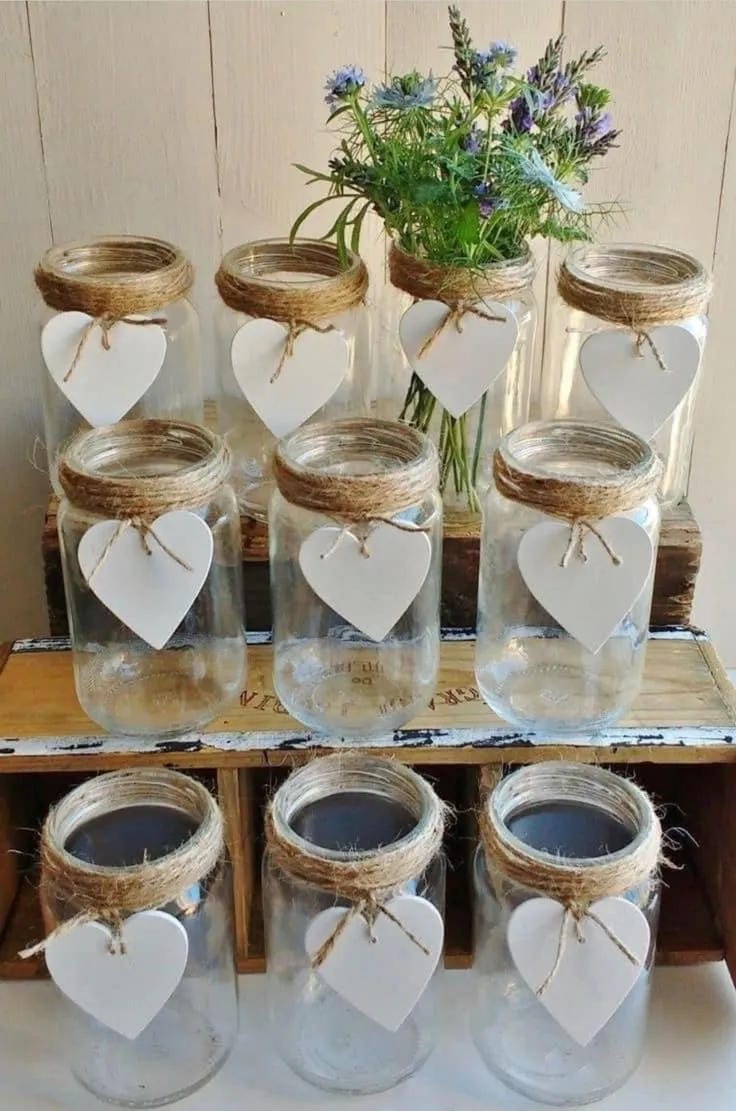 farmhouse mason jar centerpiece ideas with greenery