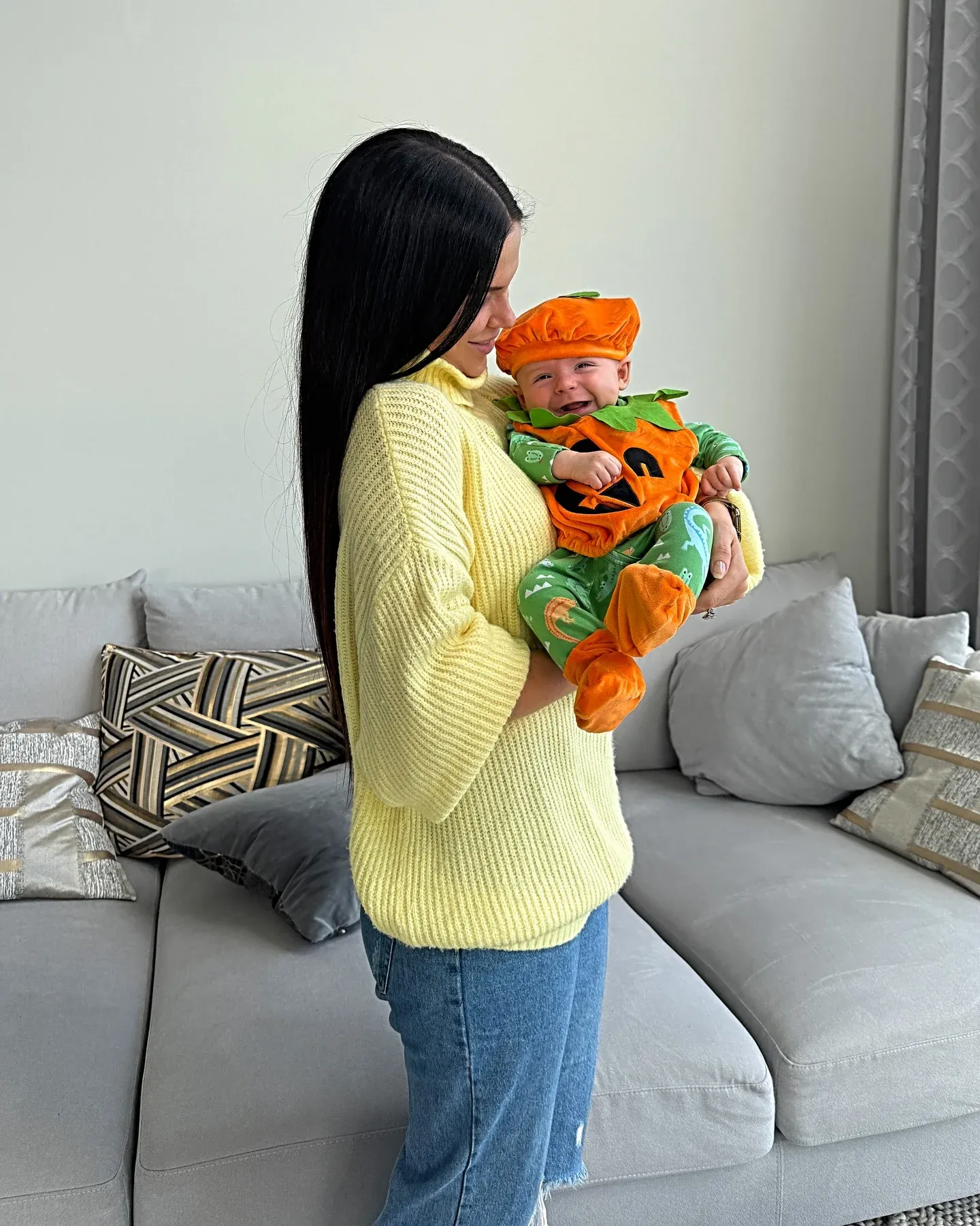 pumpkin babys first halloween costume