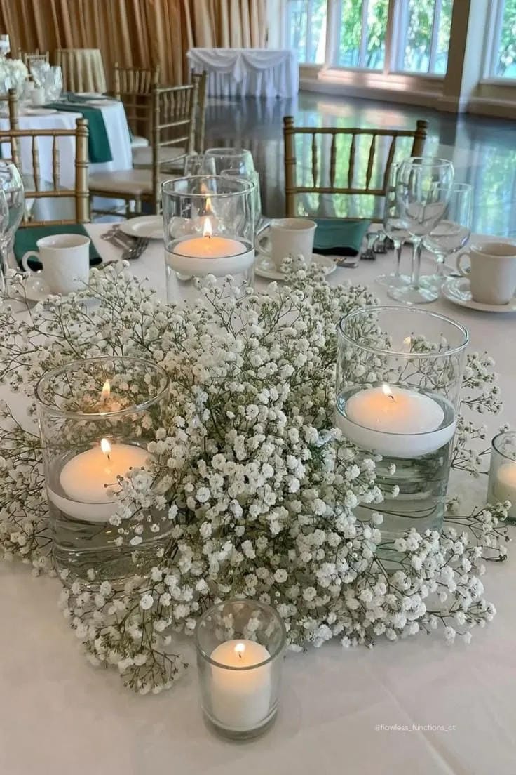 farmhouse wedding table centerpieces