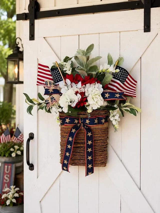4th of July outdoor decorations video with summer holiday decor