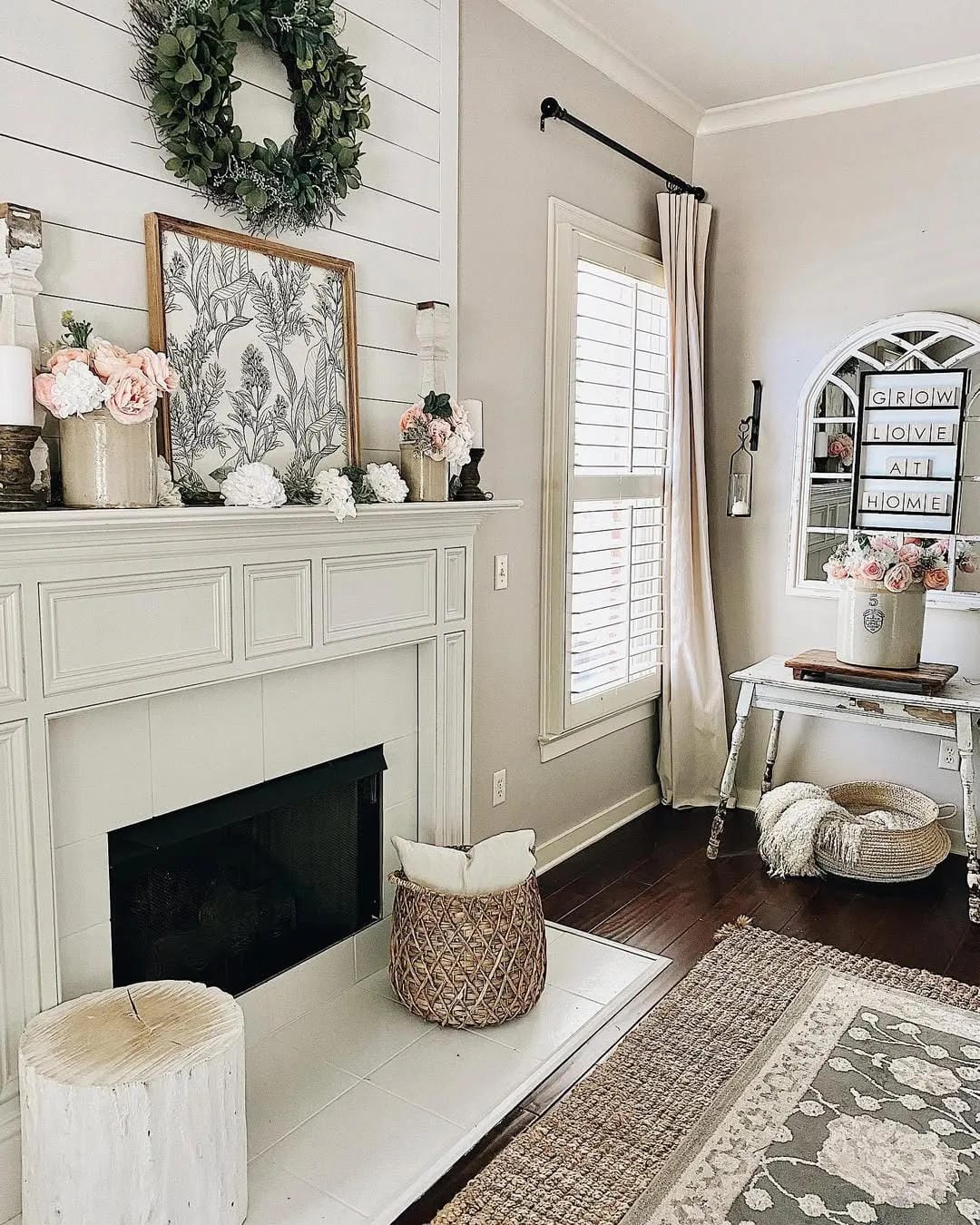 summer mantel decor ideas with layer a wreath over framed art