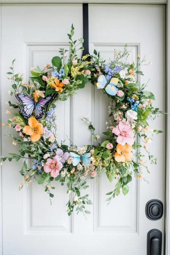 blue summer wreath ideas