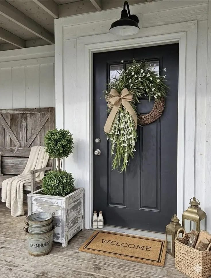 floral summer front door ideas