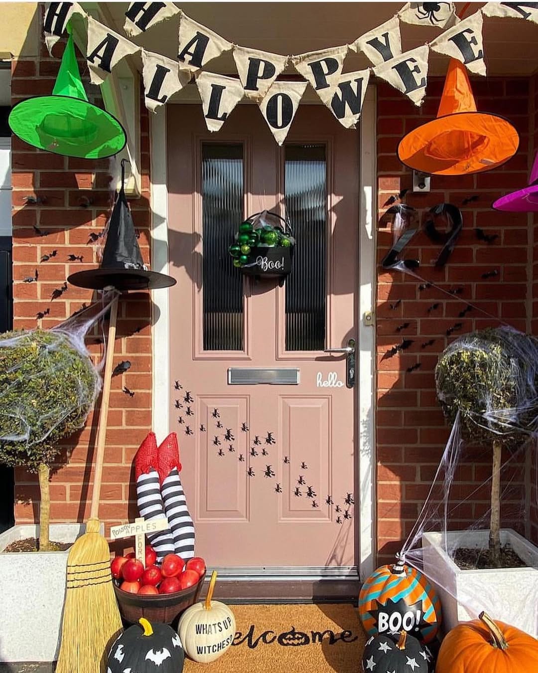 Cute Halloween door decorations