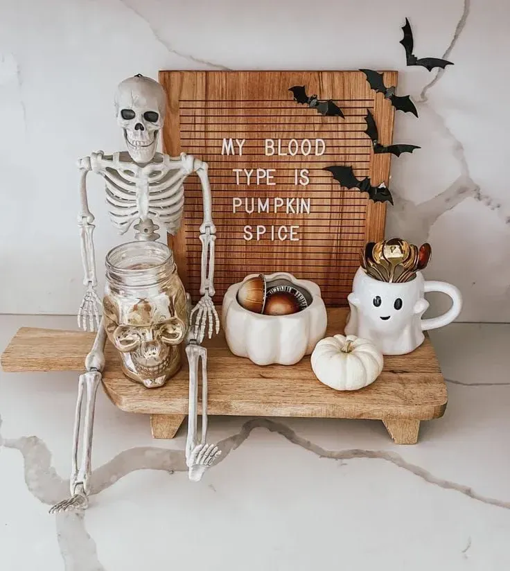 rustic fall coffee station ideas