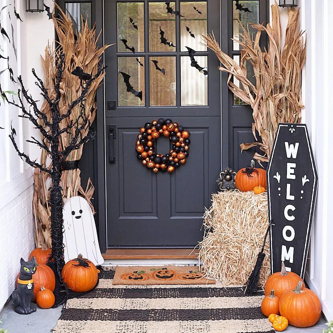 Halloween monster door decor
