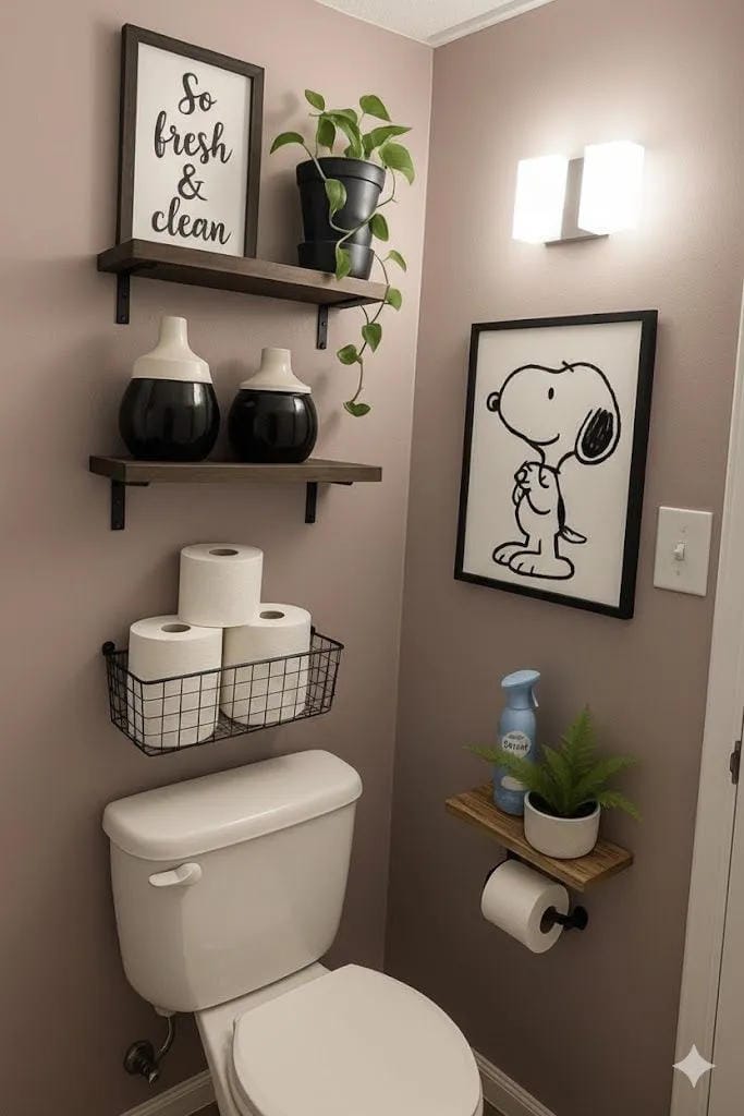 space saving bathroom shelves