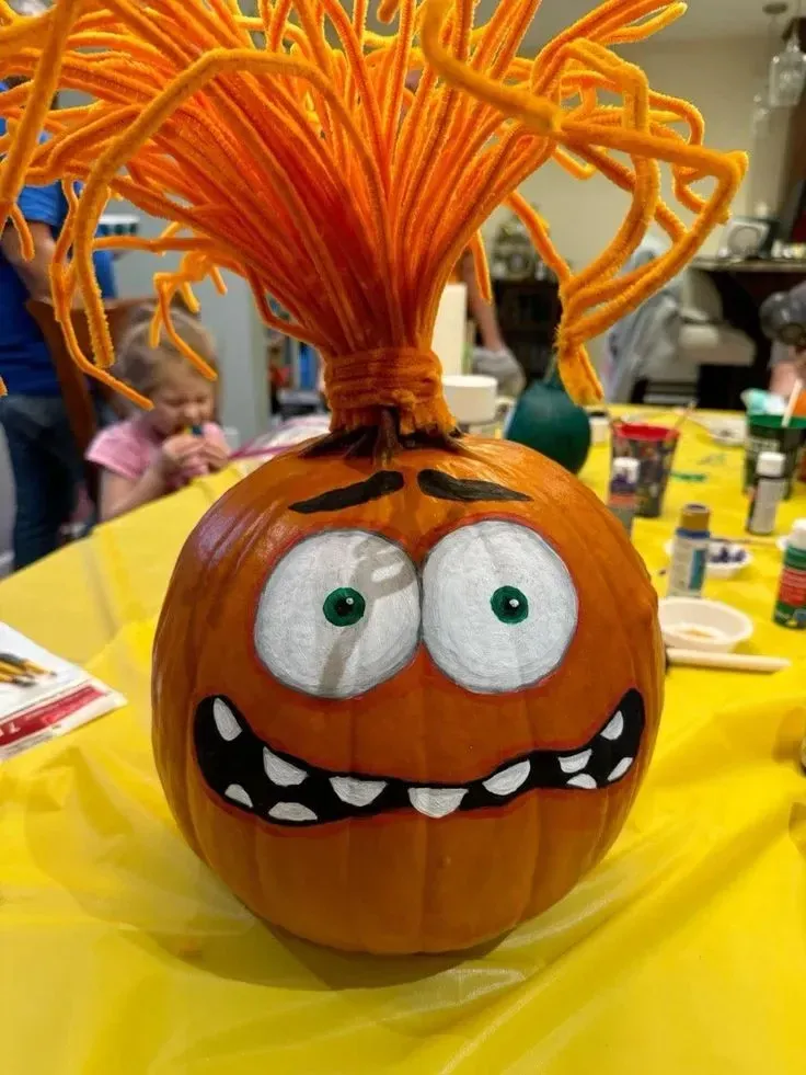 anxiety from inside out pumpkin painting ideas