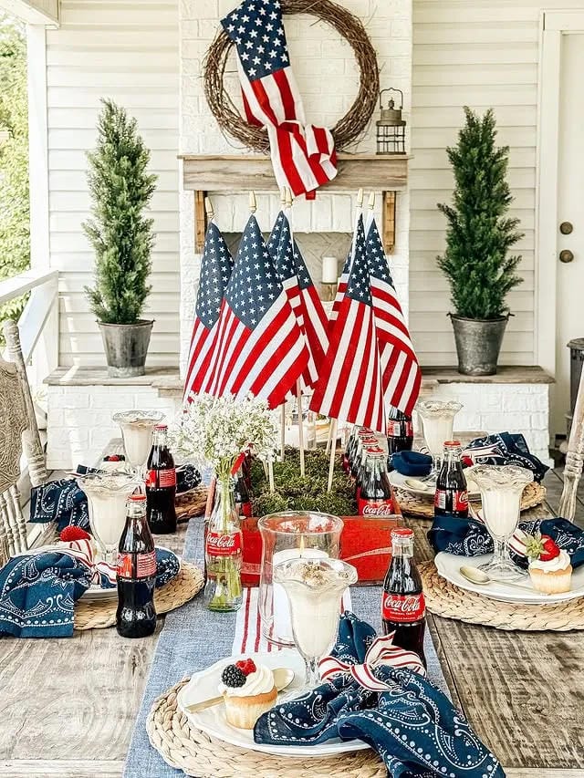 4th of July table decor ideas - make the place settings feel intentional