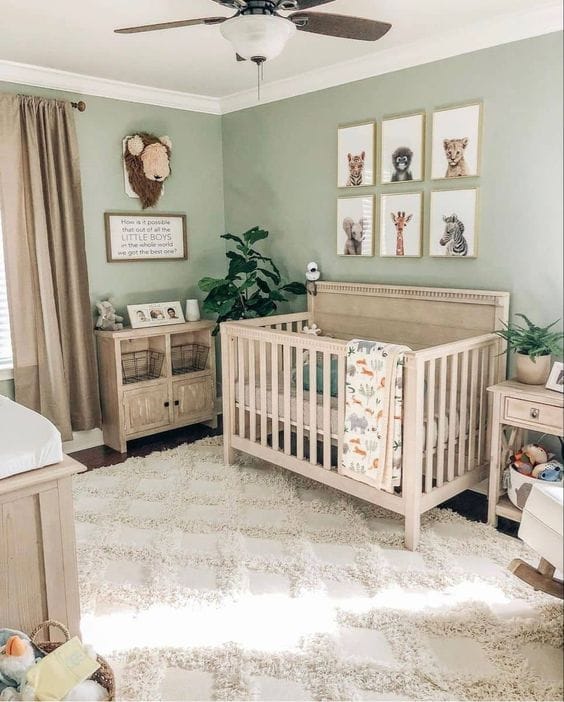 sage green nursery paint colors
